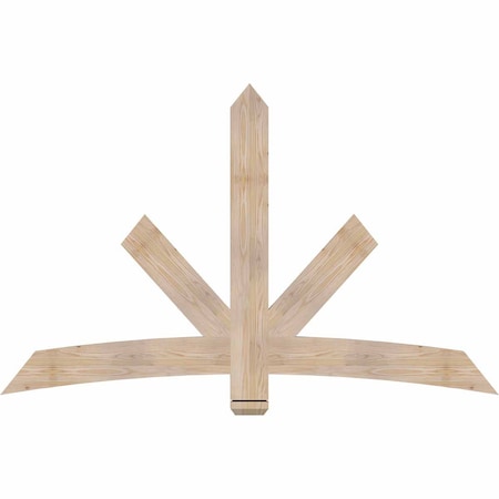 Ekena Millwork Alberta Smooth Timber Gable Bracket, Douglas Fir, 72"W x 45"H x 1 1/2"D x 5 1/2"F, 15/12 Pitch GBW072X45X0206ALB00SDF
